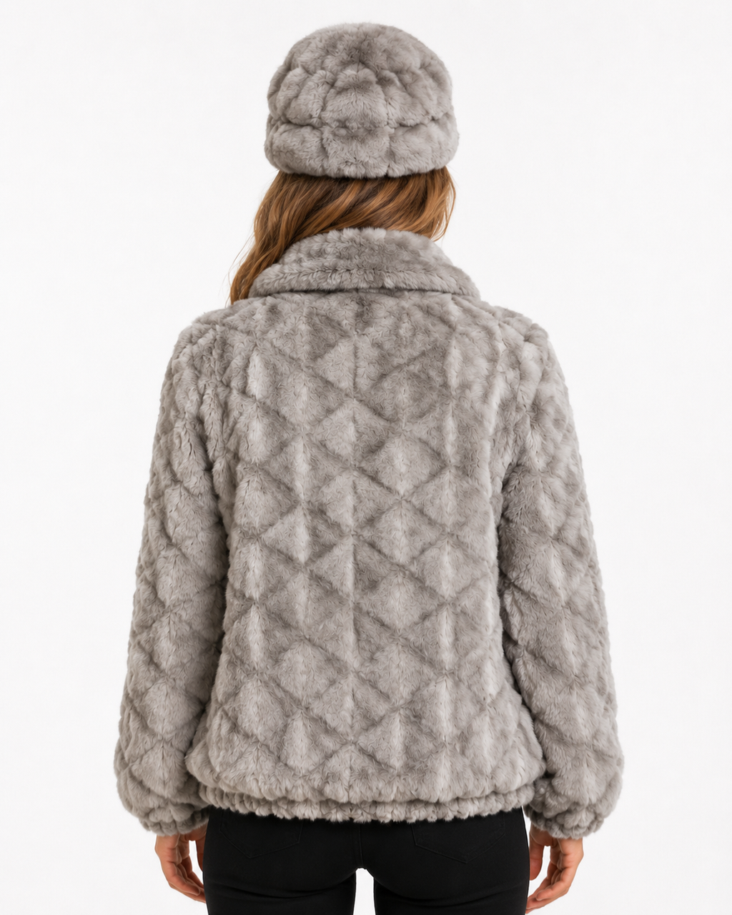 Women Rabbit Fur Bomber Jacket